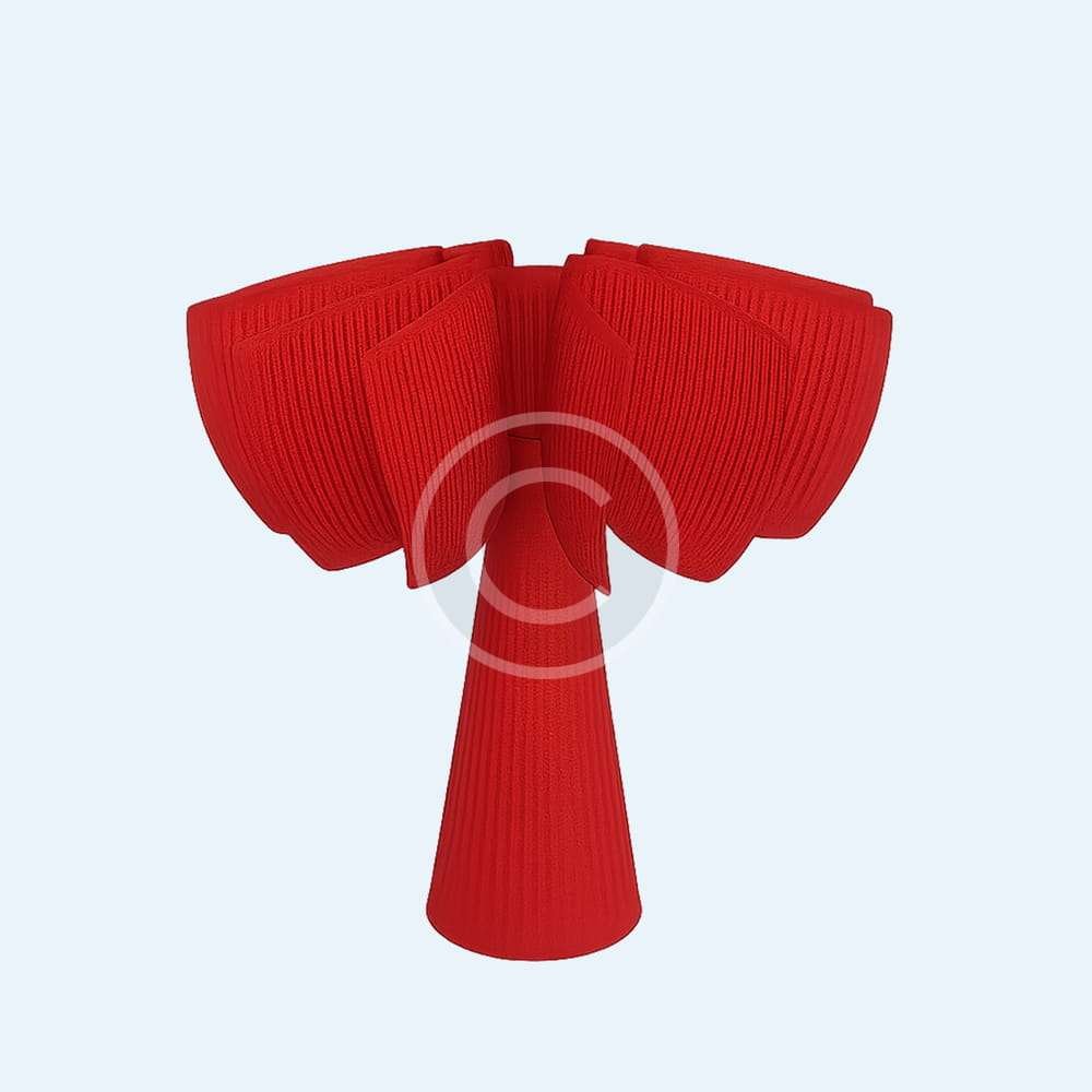 Sculpted wooden petal table lamp - Imagen 2